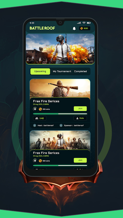 #3. Battleroof | BGMI & FF Customs (Android) By: Dream League Innovations Pvt Ltd