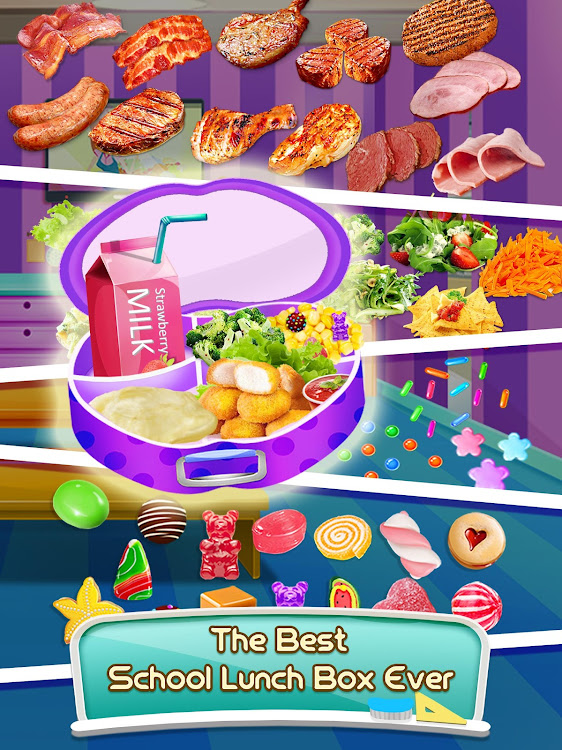 #3. School Lunch Food - Lunch Box (Android) By: Kid Kitchen Fun Media