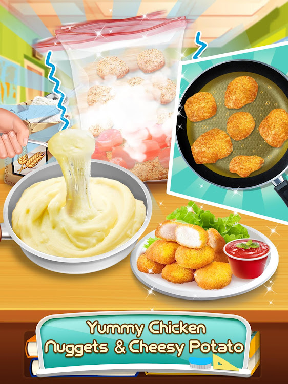 #5. School Lunch Food - Lunch Box (Android) By: Kid Kitchen Fun Media