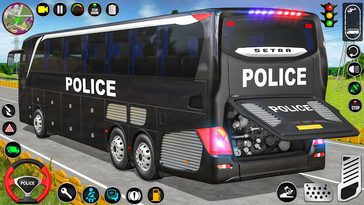 #7. Police Bus Simulator: Bus Game (Android) By: Play Action