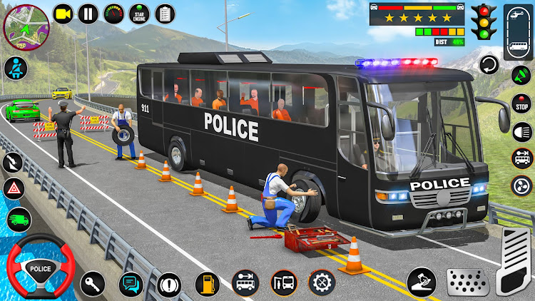 #8. Police Bus Simulator: Bus Game (Android) By: Play Action