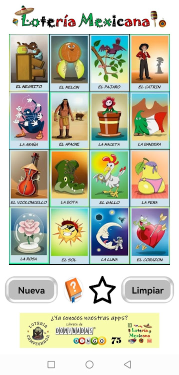 #2. Lotería Mexicana (Android) By: Carlos Pérez Novelo