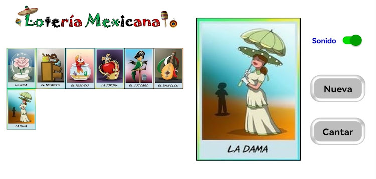 #5. Lotería Mexicana (Android) By: Carlos Pérez Novelo