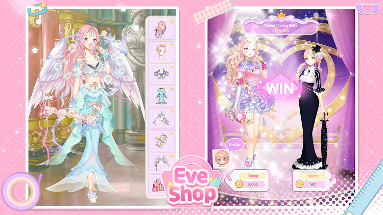 #2. Eve Shop: Dress Up Anime Game (Android) By: 12MOMENTs Corp.