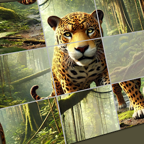 Slide Puzzle Exotic Animals