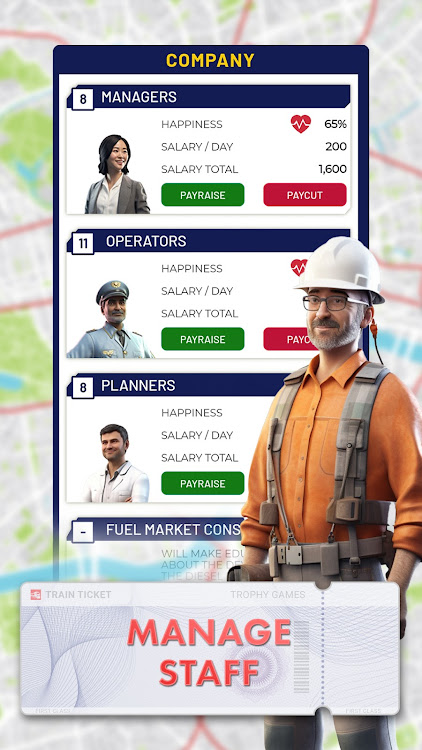 #5. Train Manager - 2024 (Android) By: Xombat Development - Airline manager games