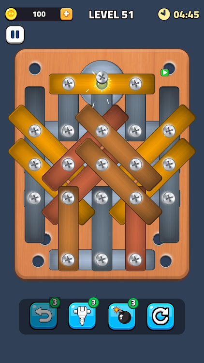 #7. Unscrew Em' All : Nuts n Bolts (Android) By: Vyas Games