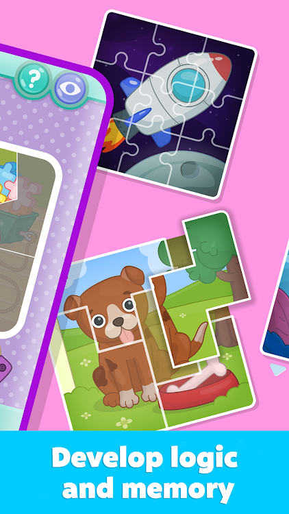 #5. Puzzle games for kids 2-5 year (Android) By: Bimi Boo Kids Learning Games for Toddlers FZ-LLC