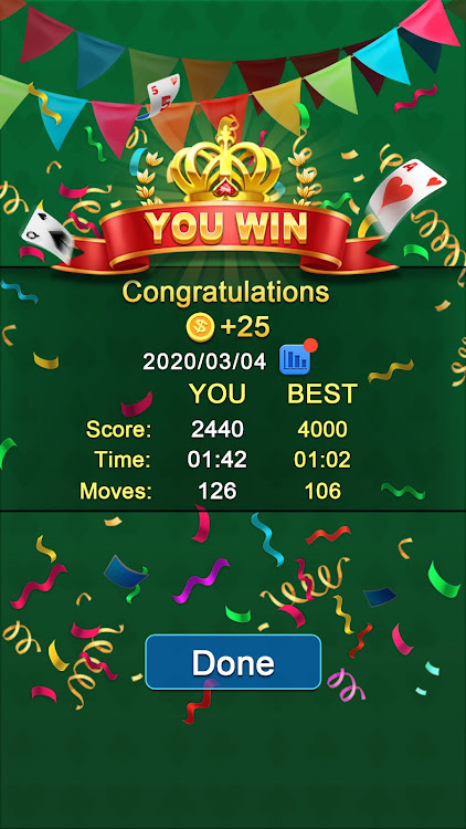 #5. Classic Solitaire (Android) By: Big Cake Apps