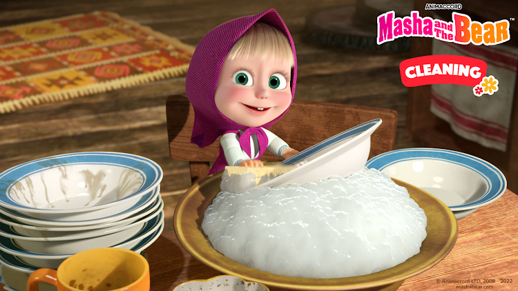 #2. Masha and the Bear: Cleaning (Android) By: DTC Lab