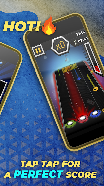 #3. Guitar Hero Mobile: Music Game (Android) By: MusicHeroGames