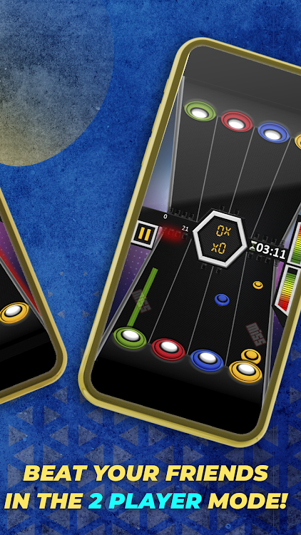 #4. Guitar Hero Mobile: Music Game (Android) By: MusicHeroGames