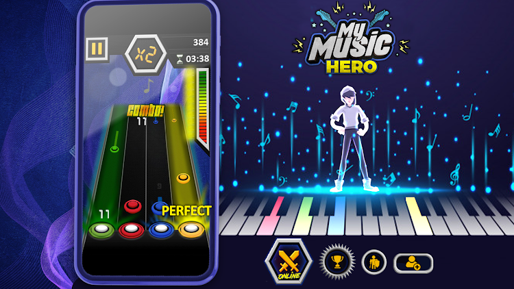 #7. Guitar Hero Mobile: Music Game (Android) By: MusicHeroGames