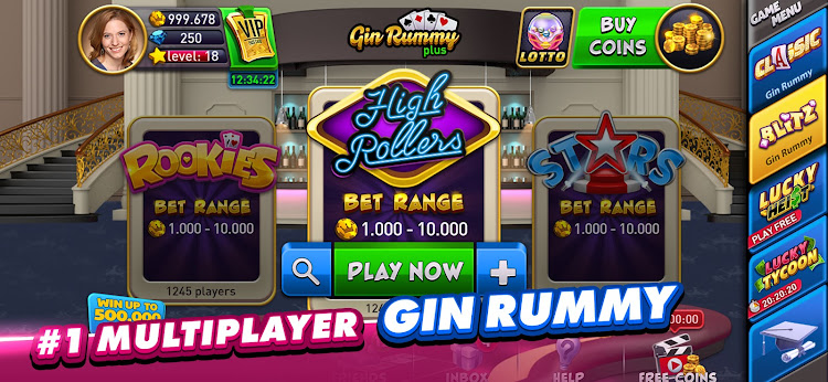 #2. Gin Rummy Plus: Fun Card Game (Android) By: Zynga