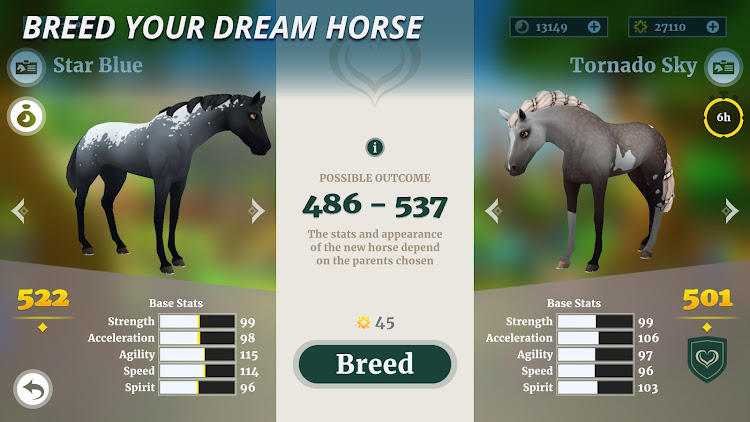 #2. Wildshade: Fantasy Horse Races (Android) By: Trophy Games - Animal Games