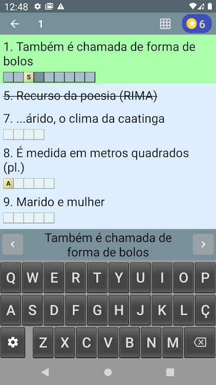 #4. Palavras Cruzadas (Android) By: Litera Games