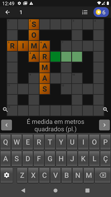 #5. Palavras Cruzadas (Android) By: Litera Games