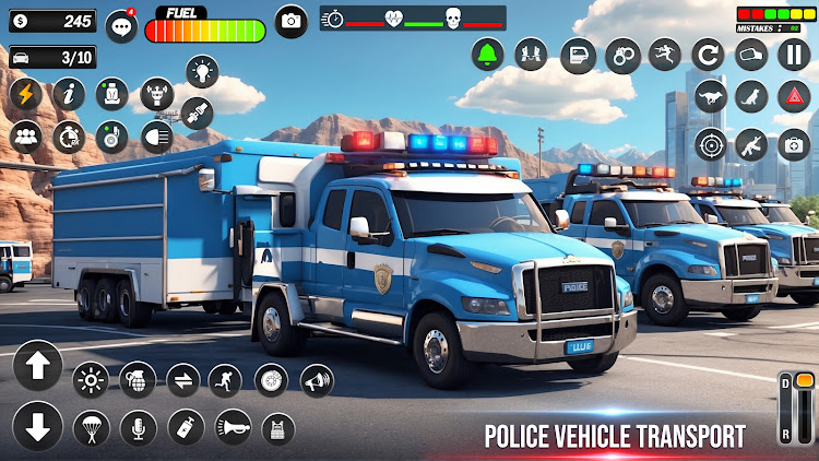 #3. Police Vehicle Transport Games (Android) By: The Gamerz Hub