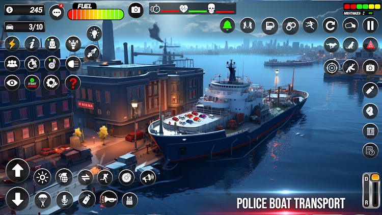 #4. Police Vehicle Transport Games (Android) By: The Gamerz Hub