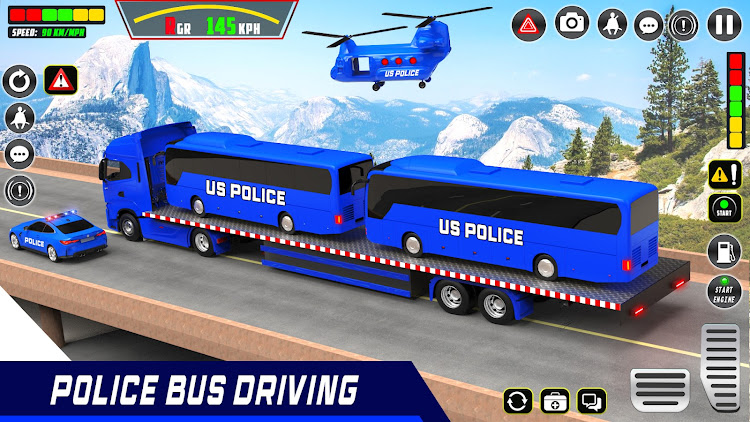 #7. Police Vehicle Transport Games (Android) By: The Gamerz Hub