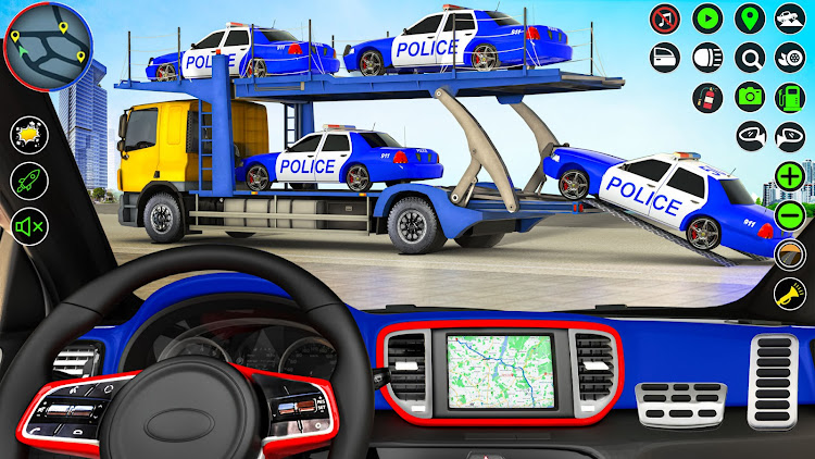 #8. Police Vehicle Transport Games (Android) By: The Gamerz Hub