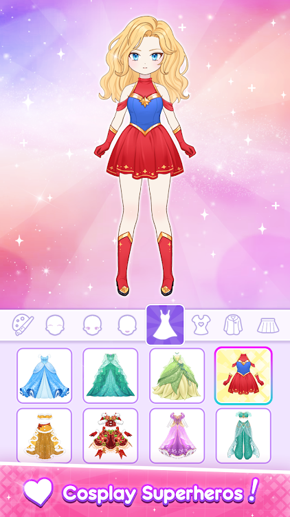 #9. Anime Dress Up - Doll Dress Up (Android) By: Bravestars Games