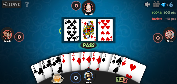 #3. Hearts - Offline Card Games (Android) By: dedi