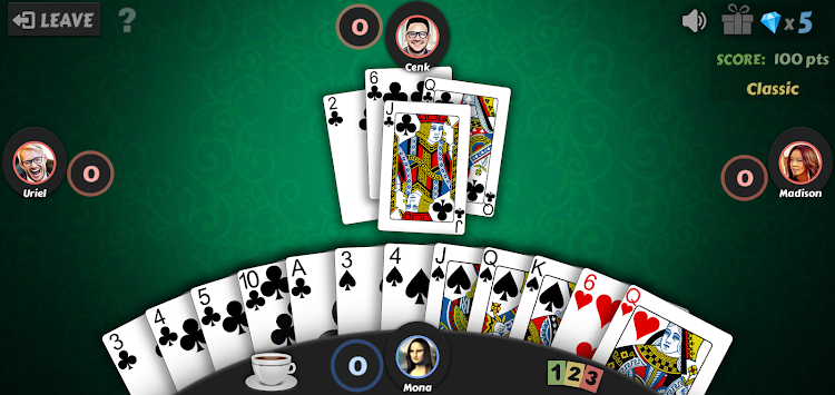 #4. Hearts - Offline Card Games (Android) By: dedi