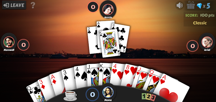 #6. Hearts - Offline Card Games (Android) By: dedi