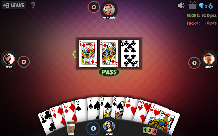 #10. Hearts - Offline Card Games (Android) By: dedi