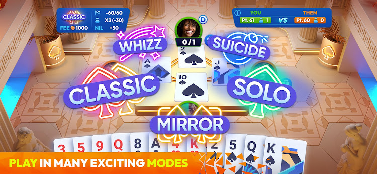 #2. Spades Masters - Card Game (Android) By: YallaPlay