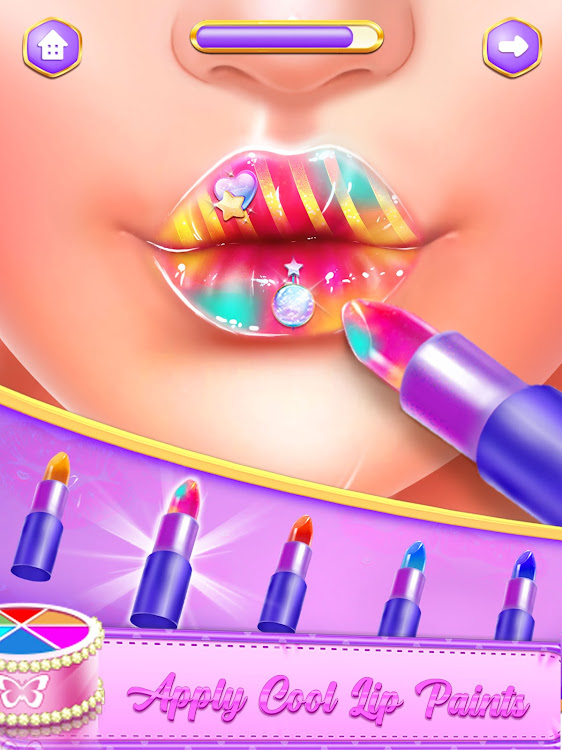 #2. Lip Art: Lipstick Makeup Game (Android) By: Hello-Game