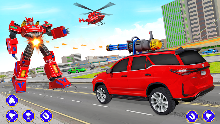 #7. Flying Prado Car Robot Game (Android) By: Fun Games Studioz