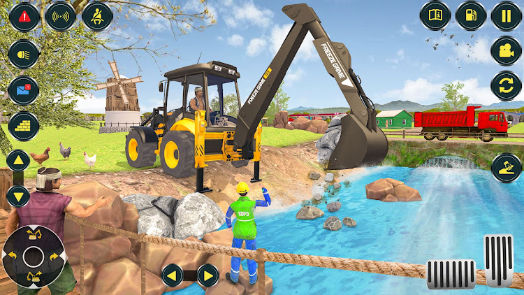 #3. Village Excavator JCB Games (Android) By: Freeze Games