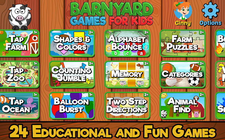 #6. Barnyard Games For Kids (Android) By: RosiMosi LLC