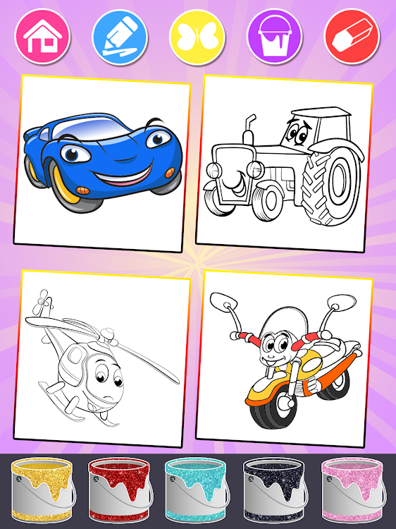 #6. Coloring Book & Games for Kids (Android) By: KiDEO - Learning Games for Kids