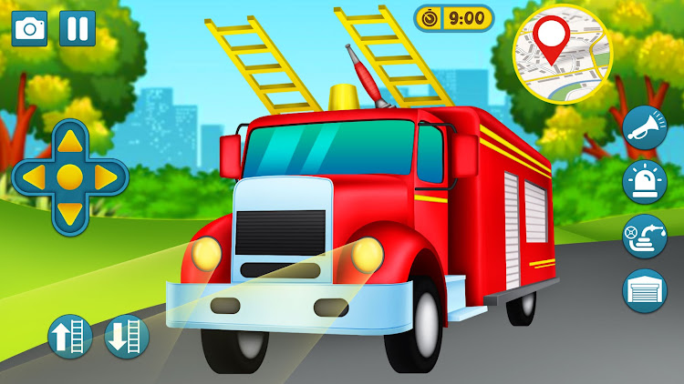 #8. Fire Truck Rescue Truck Games (Android) By: IntroPixel Game Studio