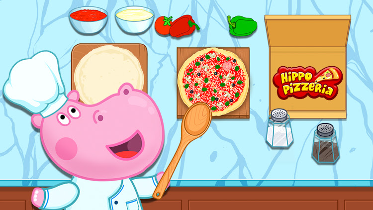 #2. Pizza maker. Cooking for kids (Android) By: Hippo Kids Games