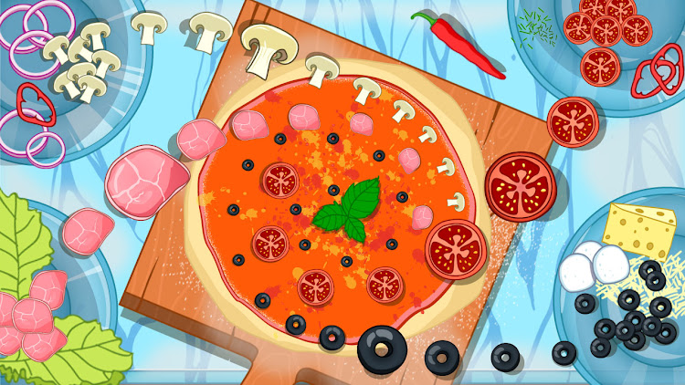 #7. Pizza maker. Cooking for kids (Android) By: Hippo Kids Games