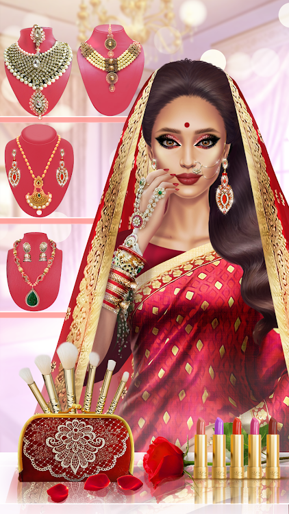 #4. Indian Bride: Wedding Dress Up (Android) By: Fashion Stylist Games