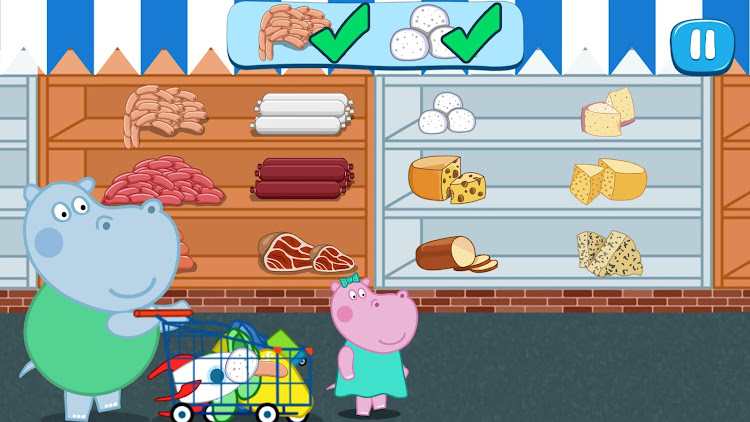 #3. Kids Supermarket: Shopping (Android) By: Hippo Kids Games