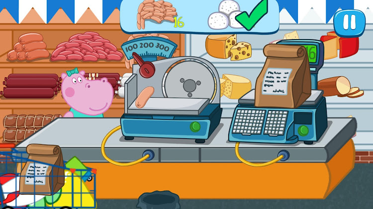 #4. Kids Supermarket: Shopping (Android) By: Hippo Kids Games