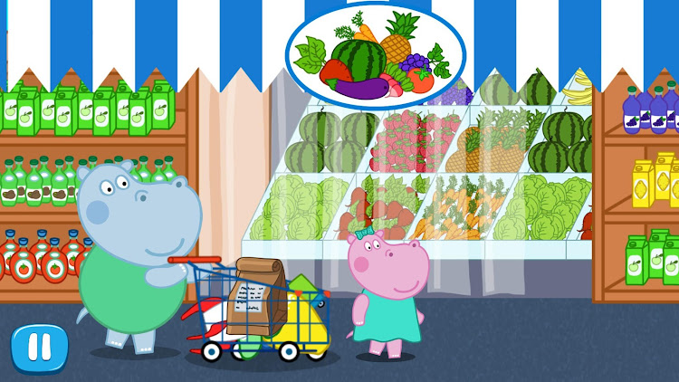 #6. Kids Supermarket: Shopping (Android) By: Hippo Kids Games