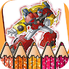 Glitter Robot Coloring icon