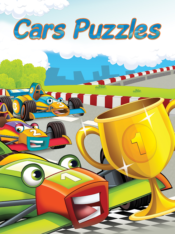 #4. Cars Puzzles for Kids (Android) By: KiDEO - Learning Games for Kids