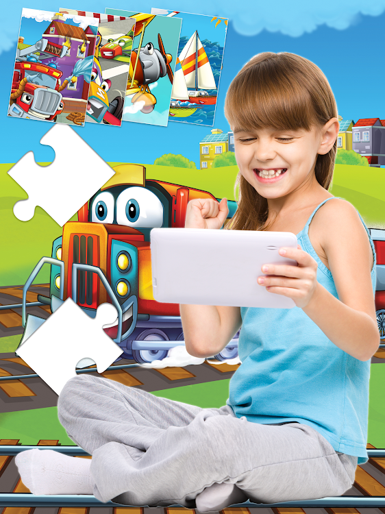 #5. Cars Puzzles for Kids (Android) By: KiDEO - Learning Games for Kids