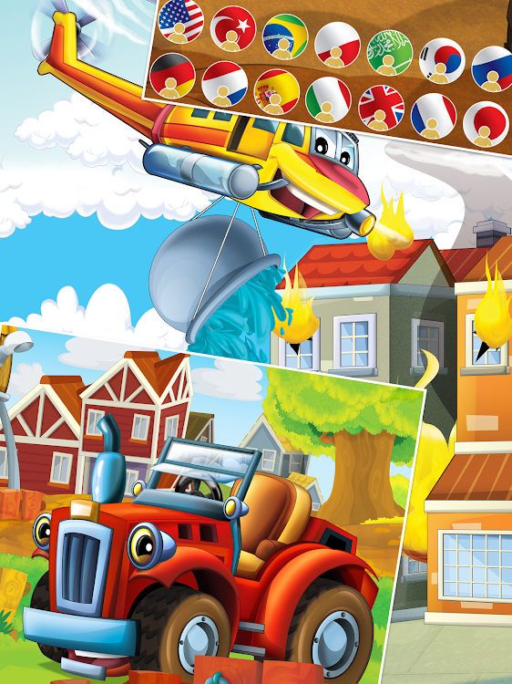 #7. Cars Puzzles for Kids (Android) By: KiDEO - Learning Games for Kids