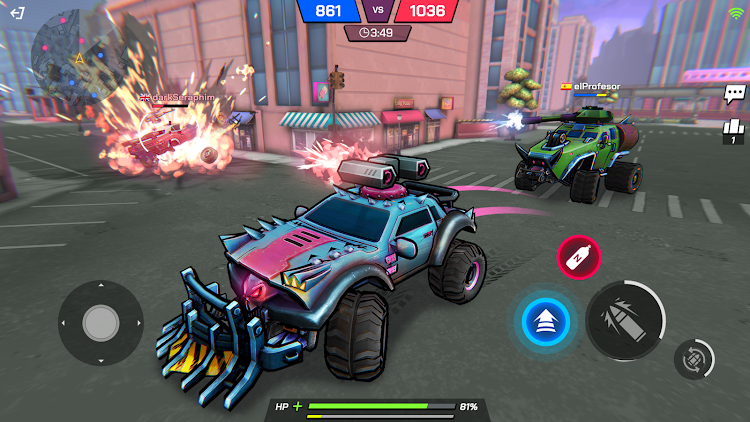 #3. Battle Cars: Fast PVP Arena (Android) By: TinyBytes