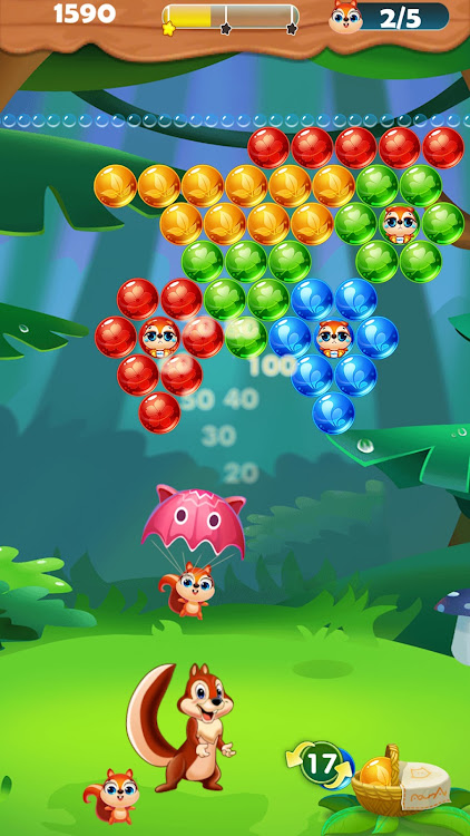 #4. Bubble Shooter - Squirrel Pop (Android) By: Ceyapp