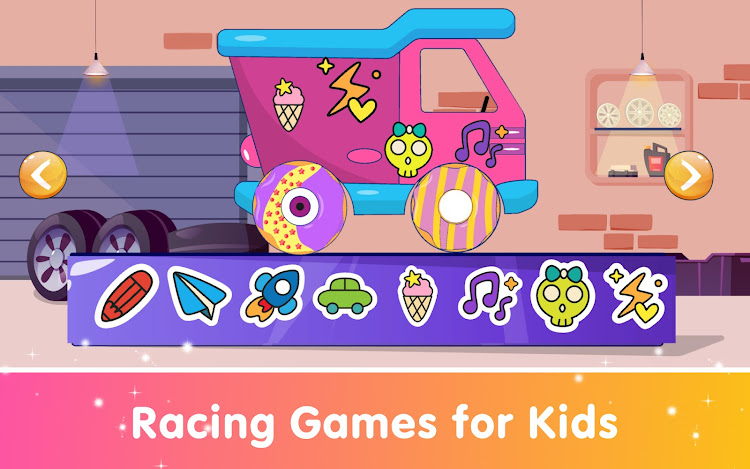 #6. Funny Car Games for Baby Girls (Android) By: Meemu: Educational Learning Games for Kids age 2-5